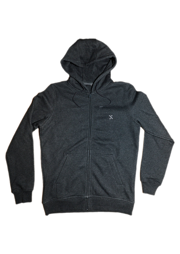 X Zip Hoodie Dunkelgrau