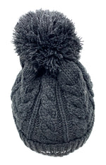 Pommel Beanie Dunkelgrau